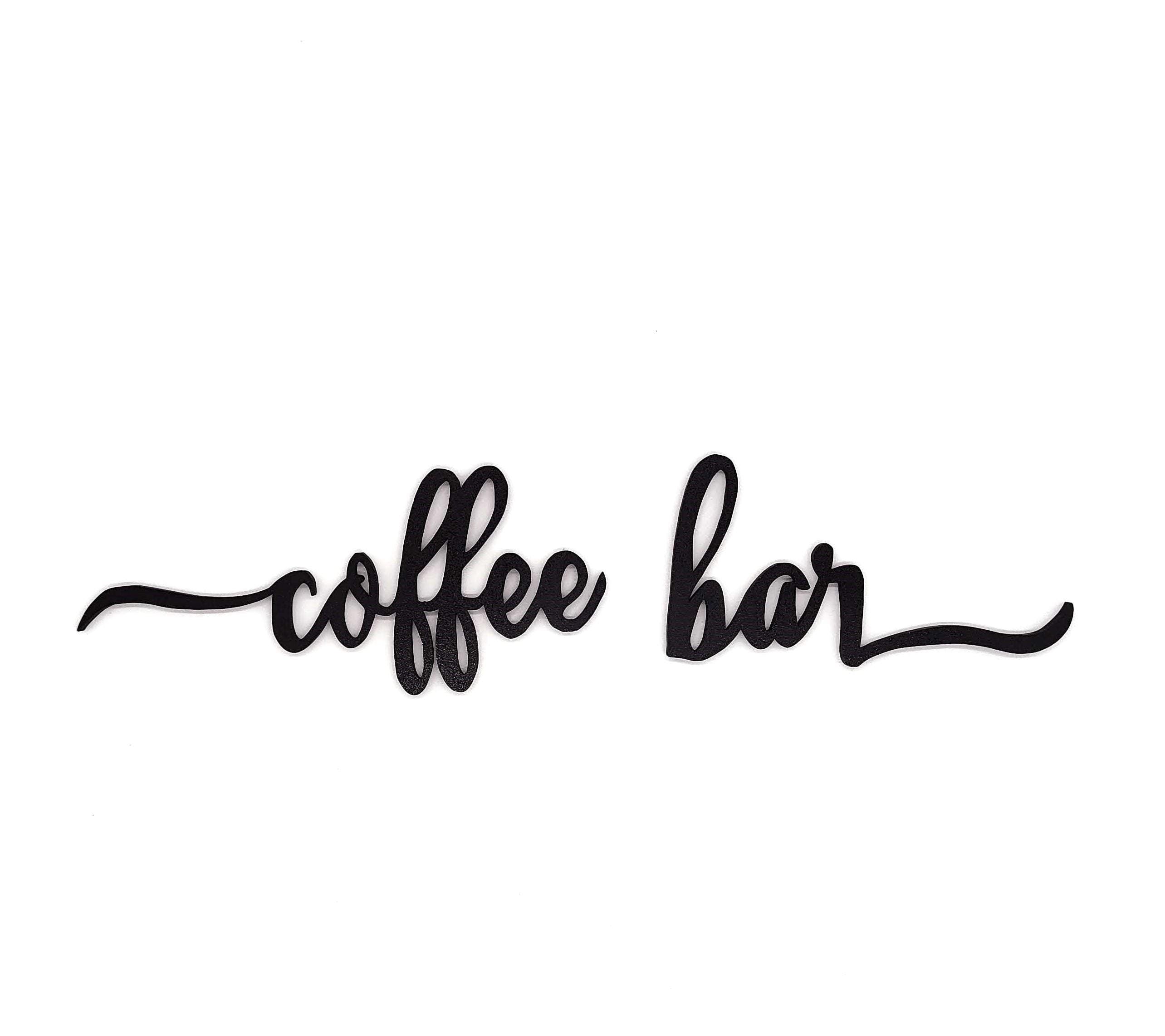 Coffee bar sign, wall plastic sign, coffee sign, gift for coffee lover, coffee corner decoration